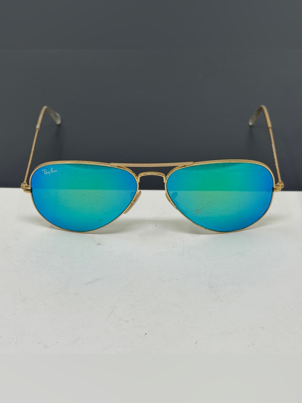 Ray Ban RB 3025 112/19 Aviator  Gold Sunglasses Frame only 58mm scratched lenses